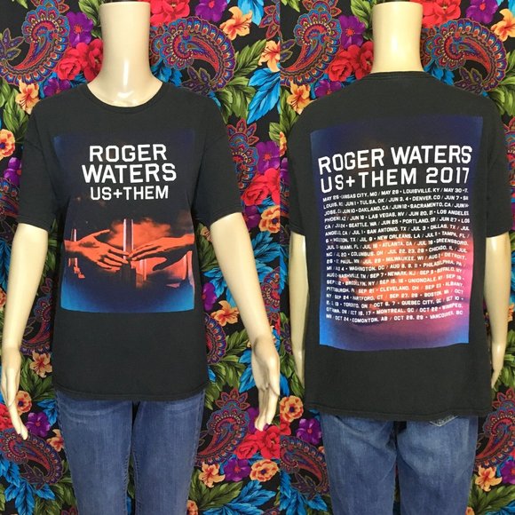 Delta Other - MEN’S ROGER WATERS SHIRT BAND TOP LARGE MUSIC TSHIRT PINK FLOYD BLACK